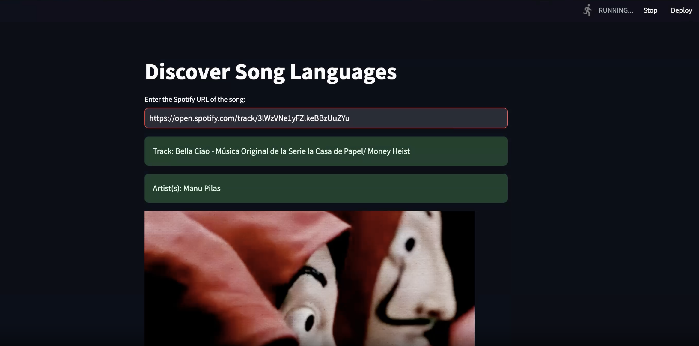 Song Language Identifier